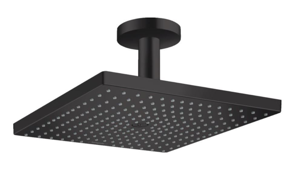 Hansgrohe Raindance E hoofddouche 30cm met plafondarm zwart mat