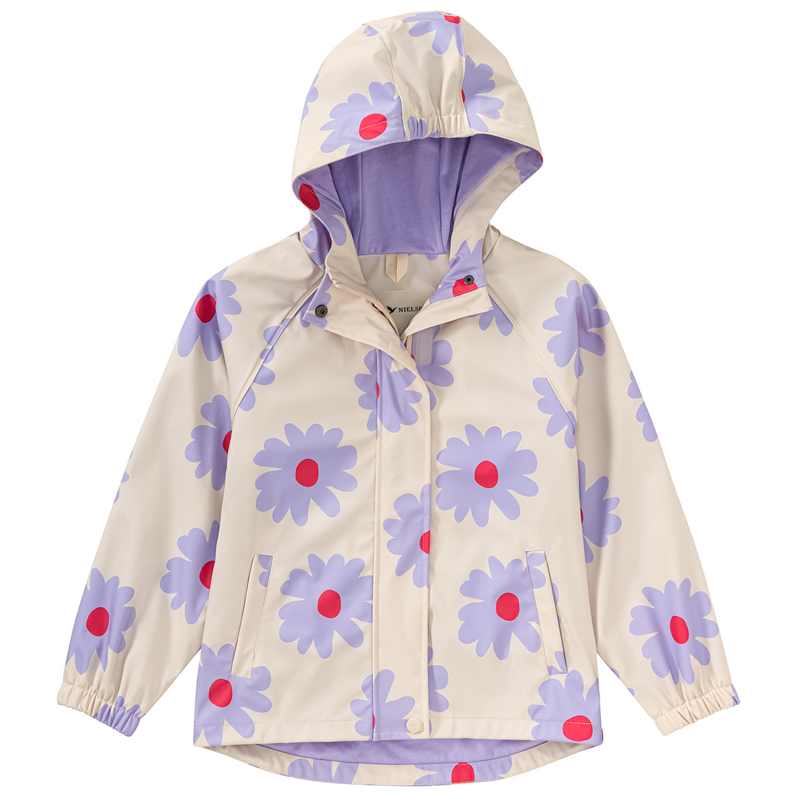 Jonas Nielsen Mädchen Regenjacke mit Blumen-Allover beige