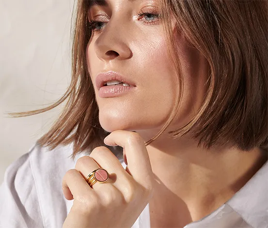3er-Ring-Set, 23 Karat vergoldet
