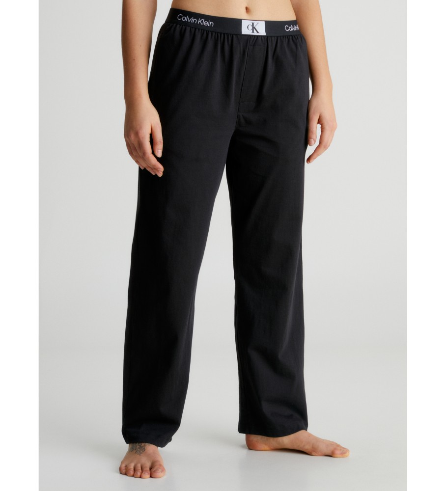 Calça comprida de pijama Calvin Klein CK96 preta