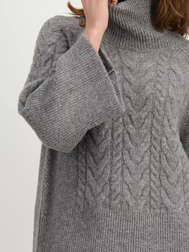 MONARI Rollkragenpullover grau