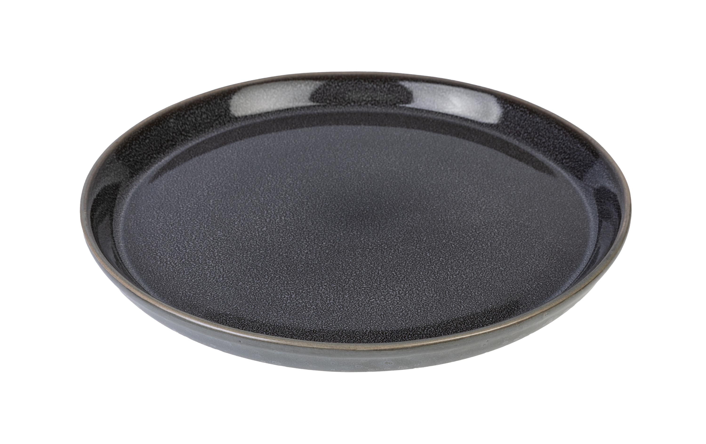 Speiseteller Ø 27 cm, 6 Stück, Grau<br>Essteller aus Steinzeug