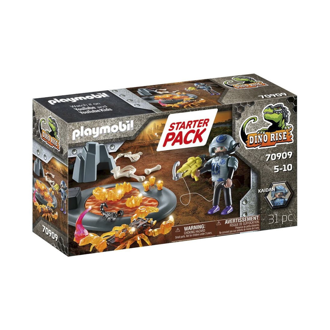 PLAYMOBIL 70909 Dino Rise Starter Pack Kampf gegen den Feuerskorpion