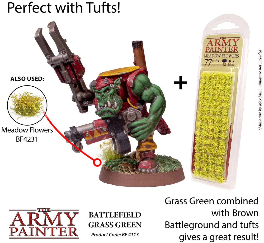 The Army Painter  Battlefield Basing: Grass Green    Die grüne Vielfalt für deine Dioramen