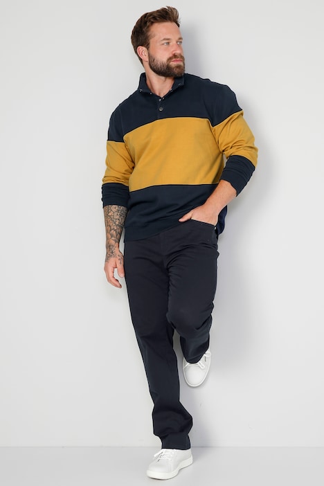 Boston Park Sweatshirt, Langarm, Colorblocking, bis 72/74