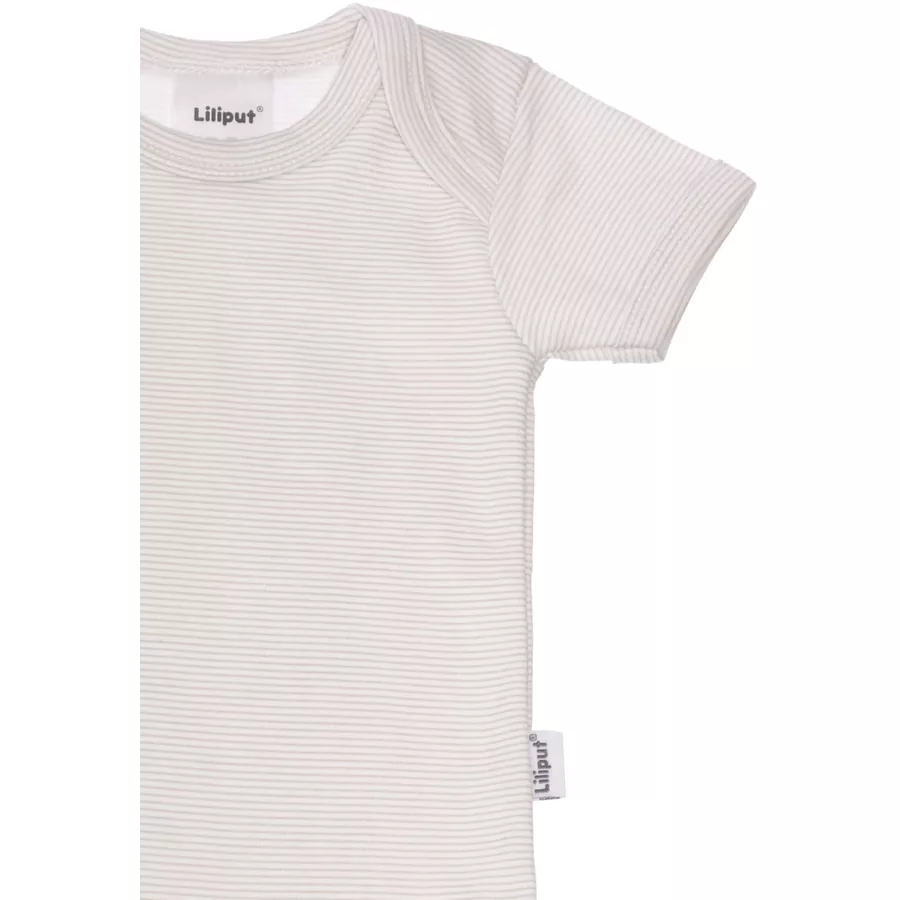 Liliput Kurzarm-Body Grau Gestreift grau gestreift