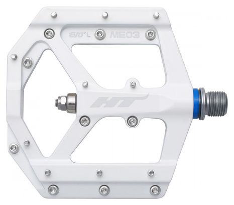 Paire de Pédales Plates HT Components ME03 EVO  Blanc