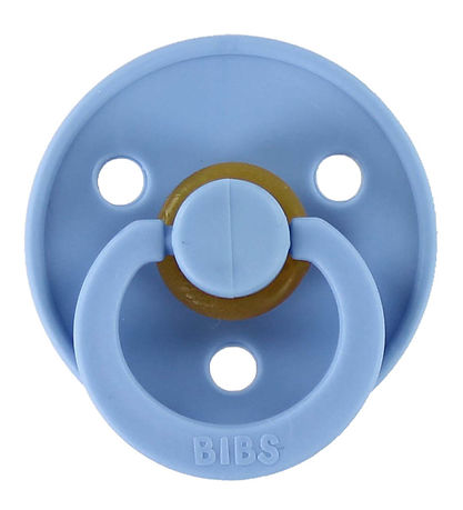 BIBS Colour Schnuller - Gr. 2 - 2er-Pack - Rund - Sky Blue/Baby
