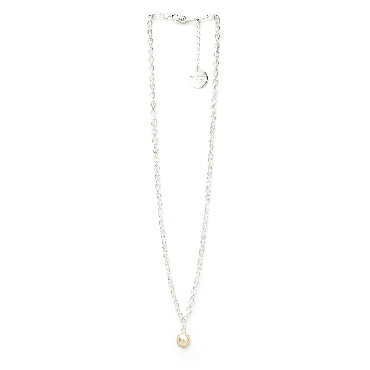 collier perle plaqué argent - NÉLYA