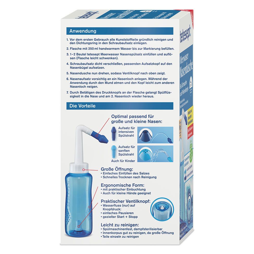 tetesept® Meerwasser Nasendusche