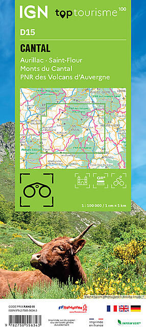 IGN - CANTAL D15 TOP TOURISME 100 IGN
