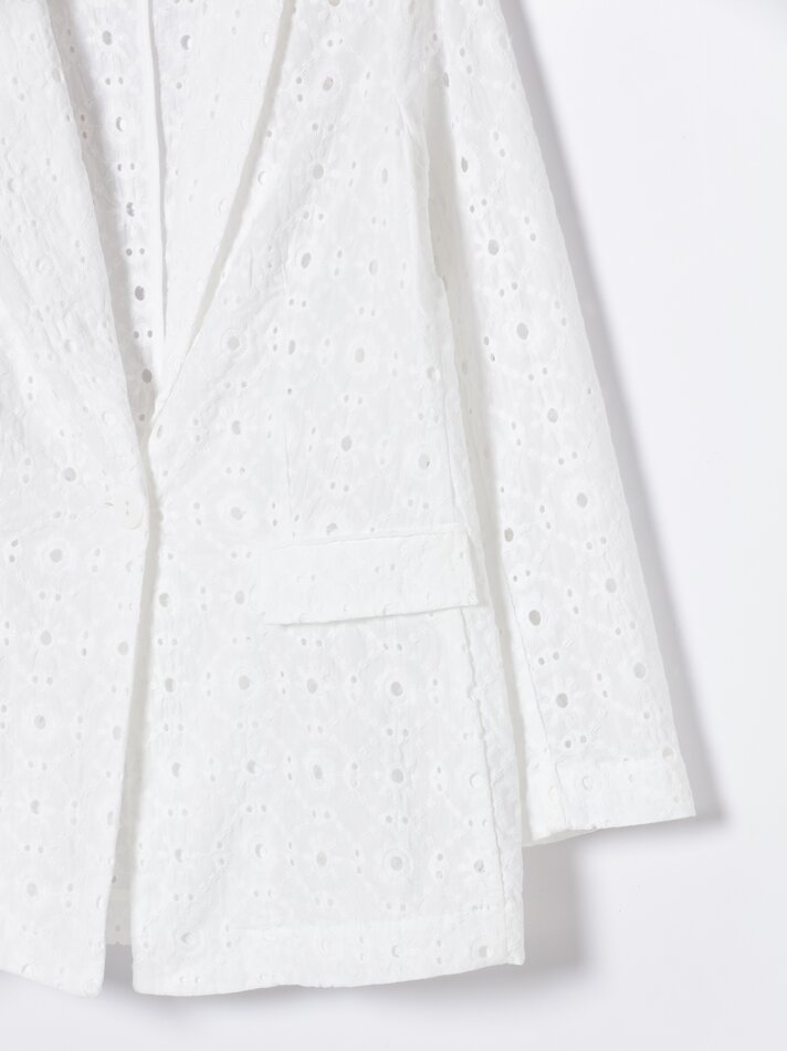 Blazer suíço bordado - Branco