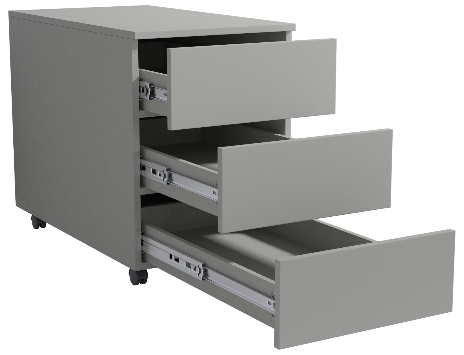 Rollcontainer DALOSA - grau - 3 Schubkästen - 39x70 cm