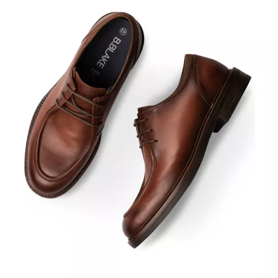 Derbies MARRON B-BLAKE CUIR