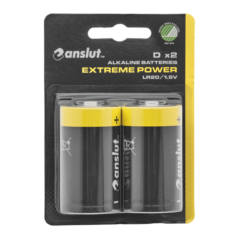 D-batterier 2-pk