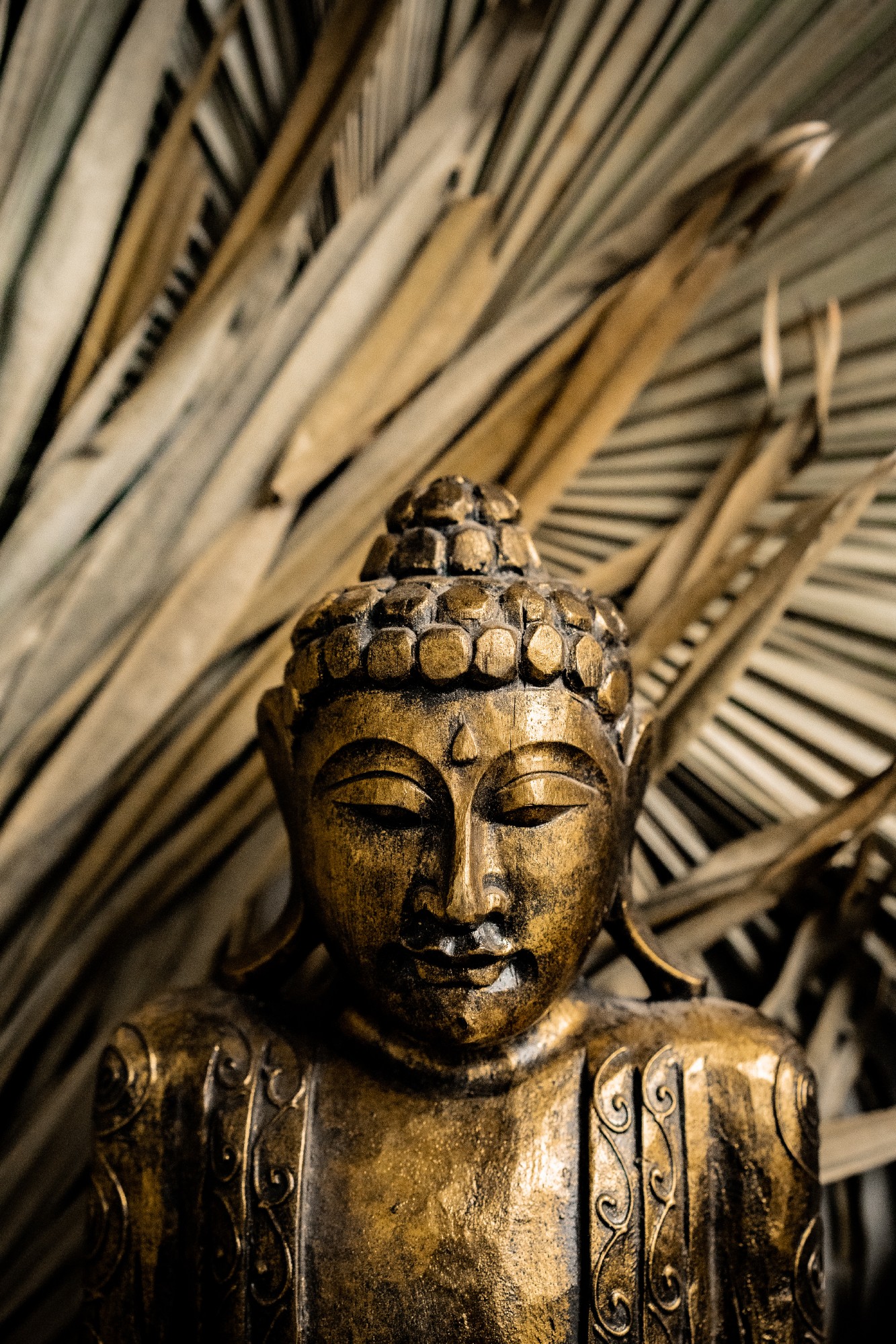 Figur 'Buddha sitzend', vintage gold, H 55 cm, B 30 cm, L 20 cm von fischer's lagerhaus