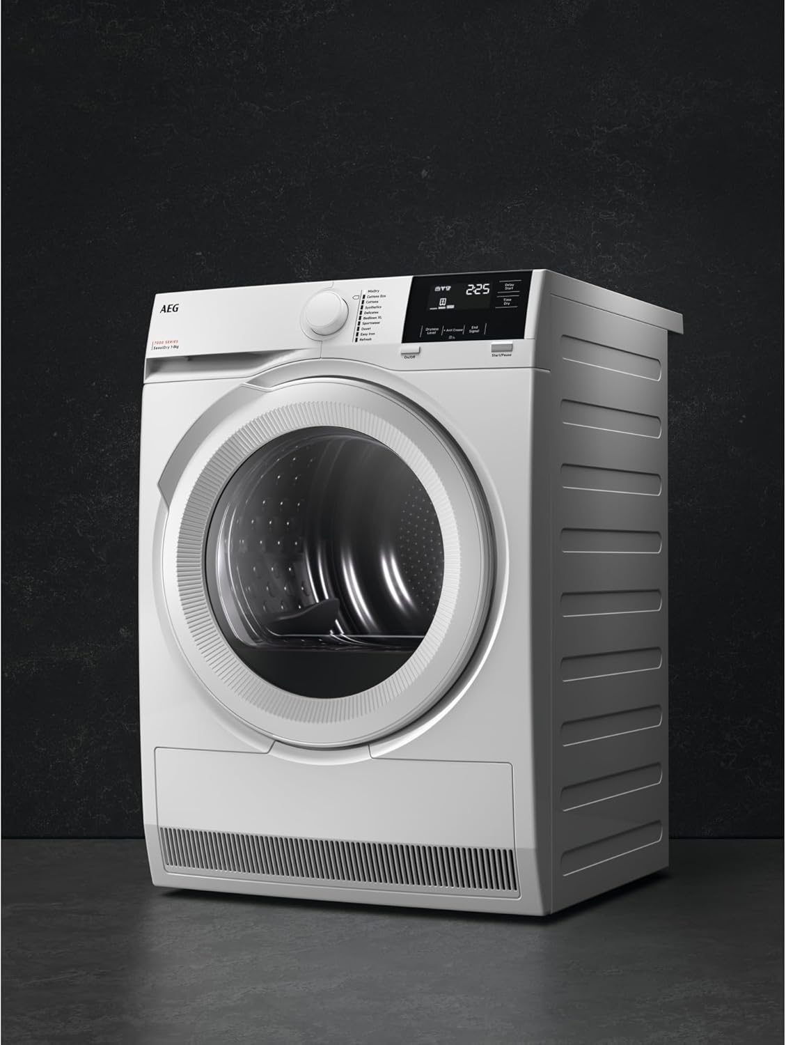 AEG Wärmepumpentrockner 8 kg, Serie 7000: SensiDry schonendes & energiesparendes Trockenverfahren, neue Energiekl. C, Mengenautomatik, Schontrommel, Wechselnde Drehrichtung, Knitterschutz, TR7T60680