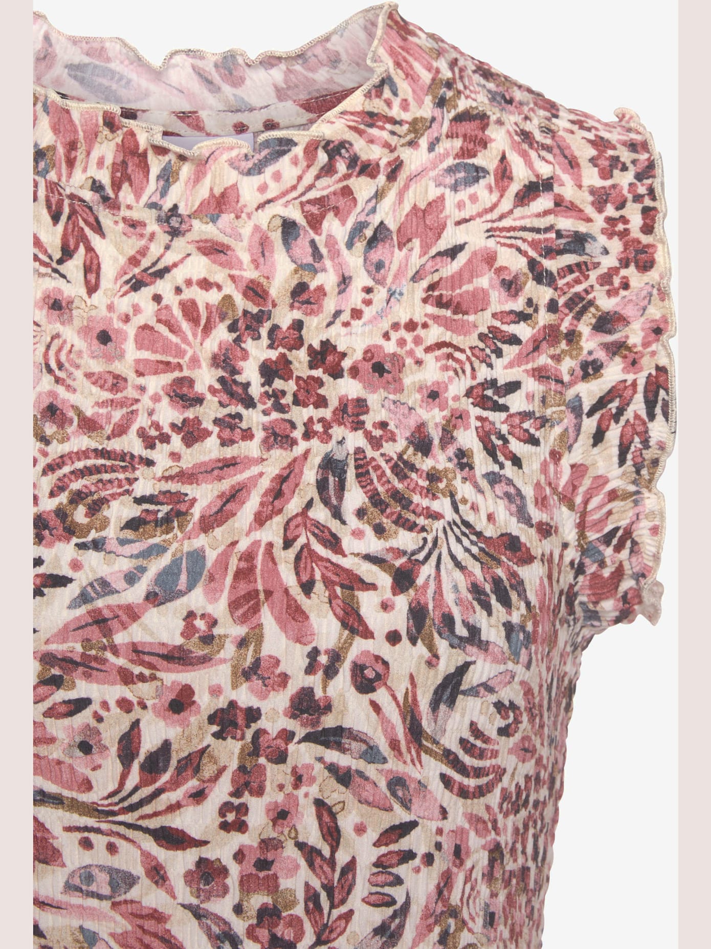 Robe imprimée encolure haute