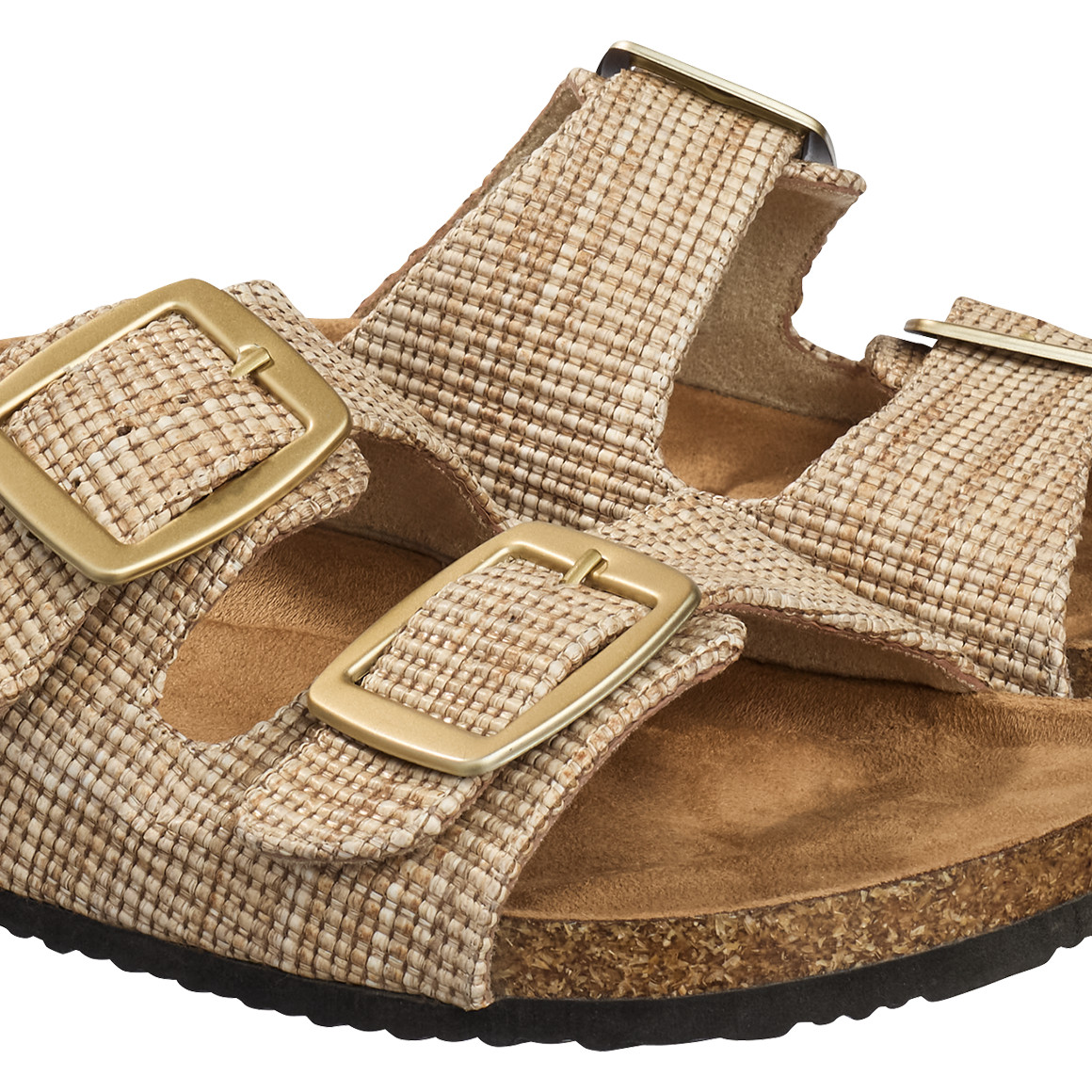 Gina Benotti Damen Sandalen in Bast-Optik beige