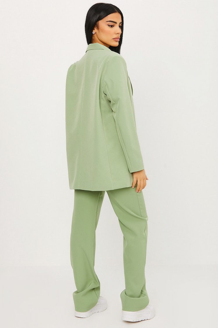 Ensemble 2 pièces blazer + pantalon vert d'eau