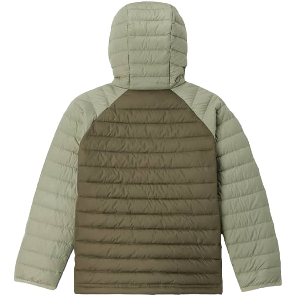 Doudoune randonnée COLUMBIA GIRLS POWDER LITE HDD JKT STONE GREEN/SAFARI/PINK ORCHID