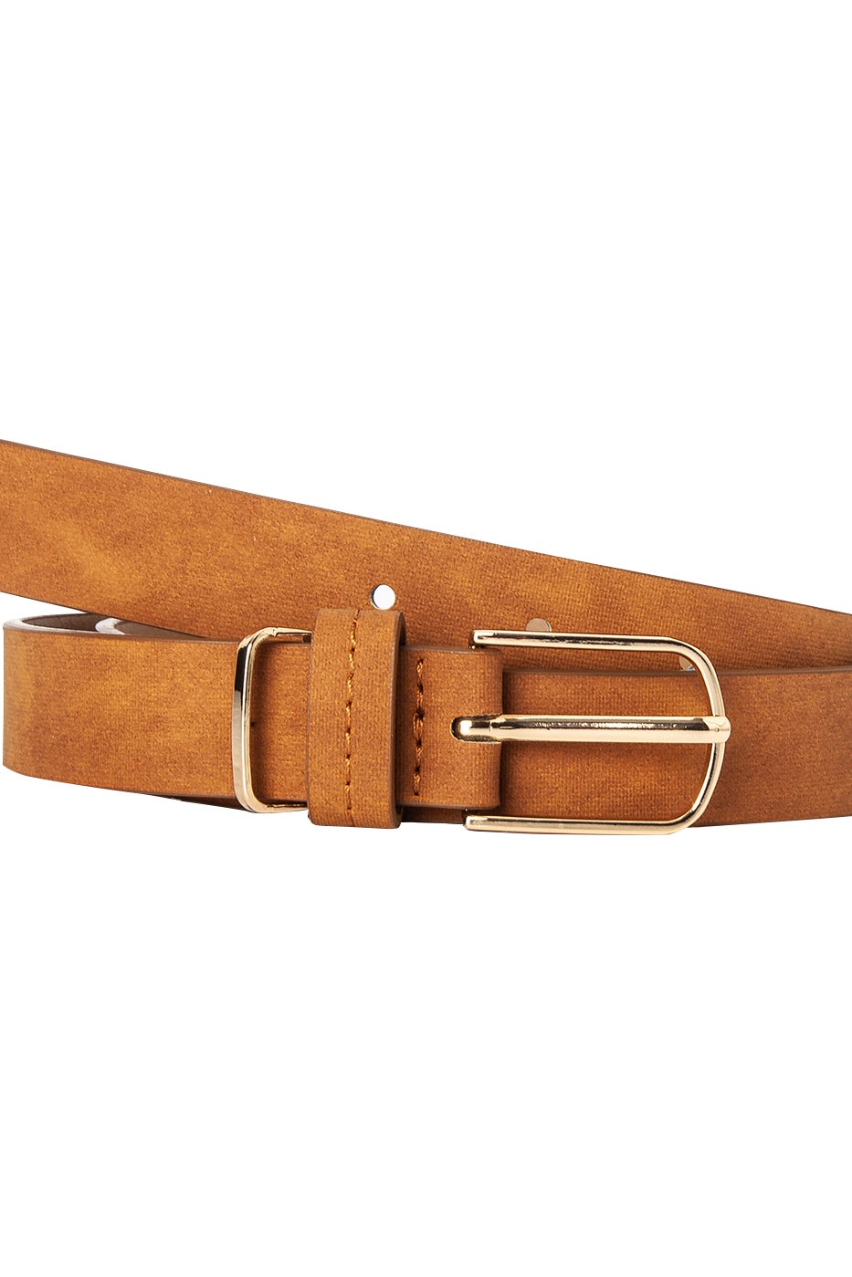 Ceinture effet cuir Femme - Camel