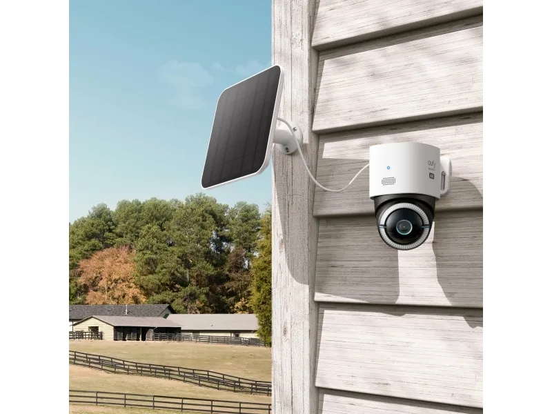 Eufy S330 - Netværksovervågningskamera - panonering / hældningsvinkel - udendørs - støvresistent/vandresistent - farve (Dag/nat) - 4K - audio - trådløs - WiFi - 4G