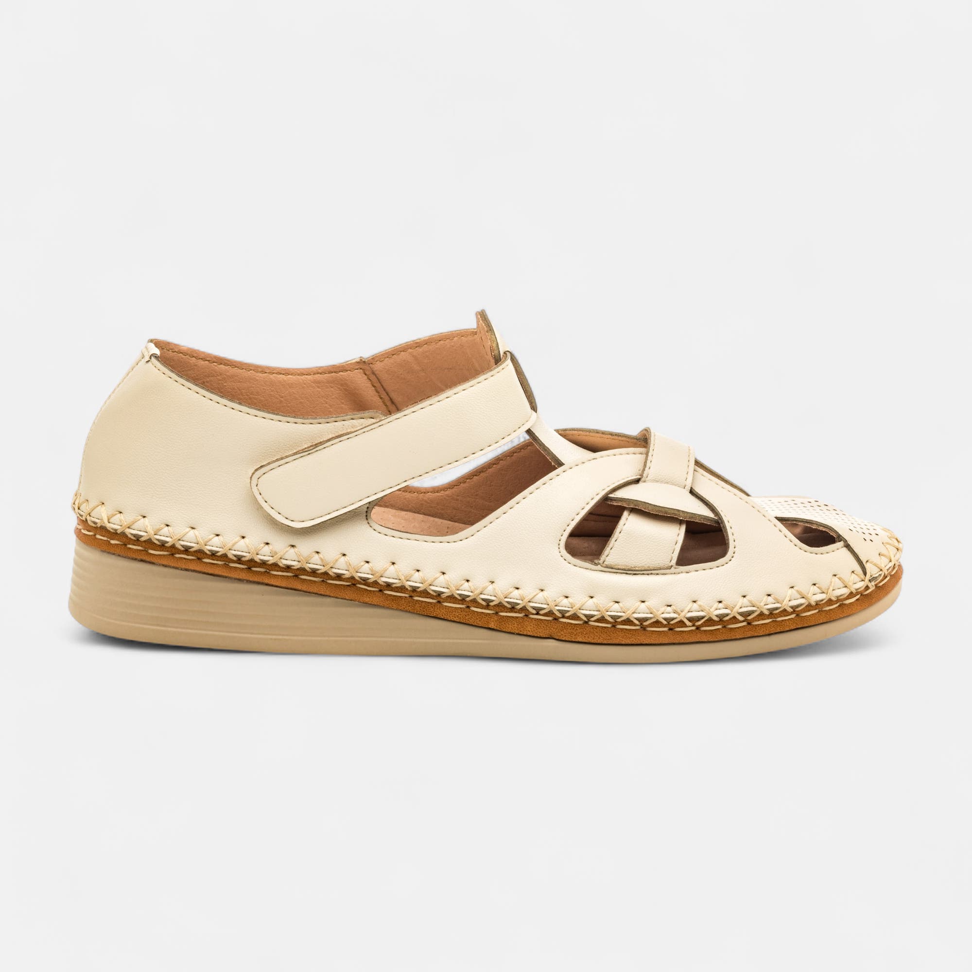 Mocassins pieds sensibles Femme beige