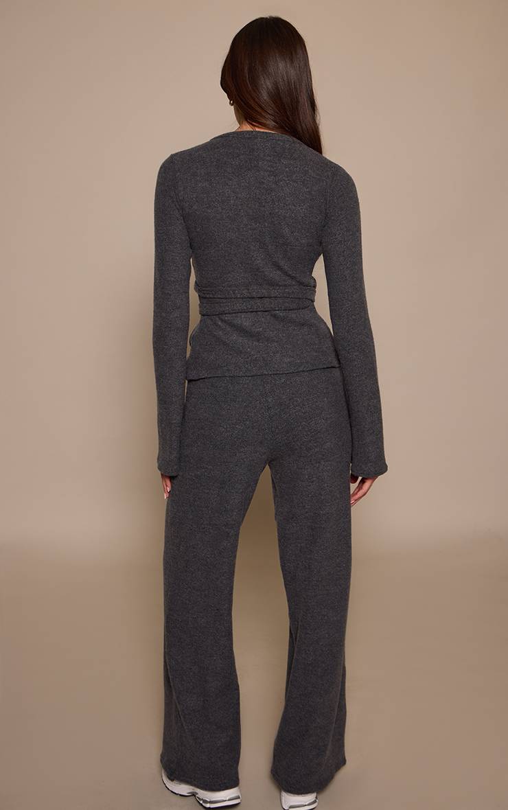 Charbon Pantalon Large Côtelé Chiné
