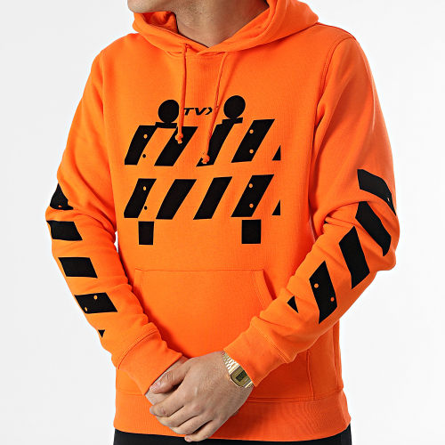Sweat Capuche TVX Sleeve Orange Noir
