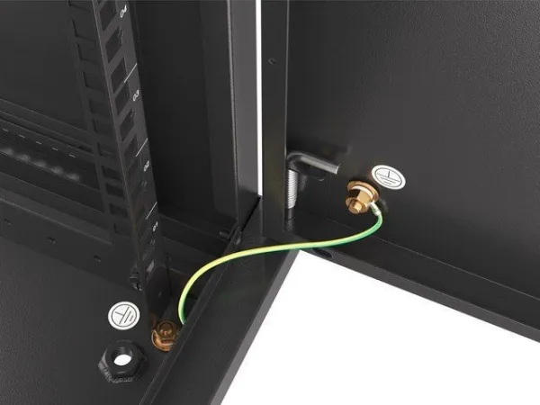 Lanberg WF01 Series - Rack kabinet - flad pakke - vægmonterbar - sort, RAL 9004 - 12U - 19