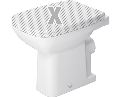 DURAVIT staande wc D-Code, diepe spoeling, met rand, glanzend wit, zonder toiletzitting 2108090000
