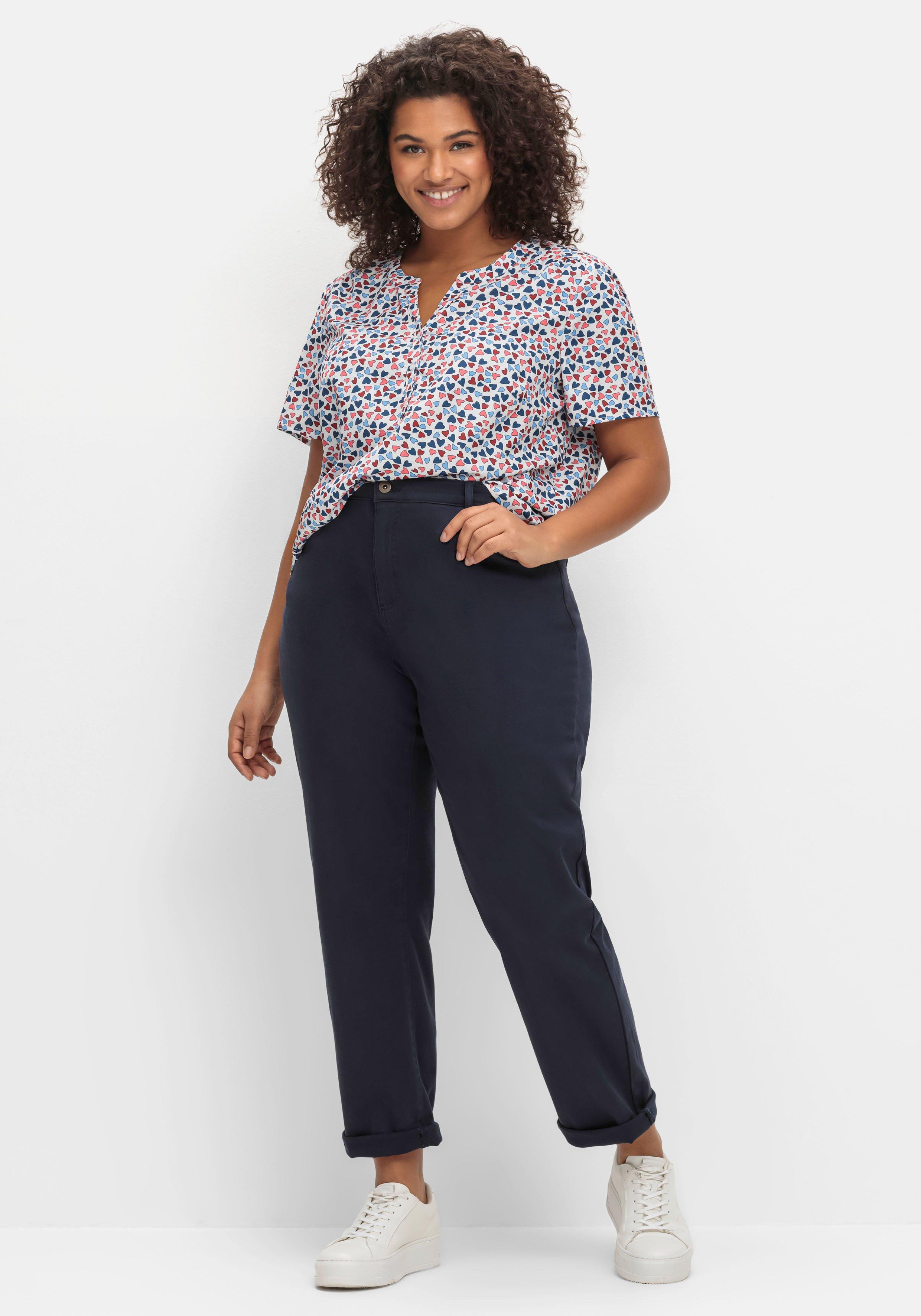Gerade Jeans in Ankle-Länge, Five-Pocket-Form