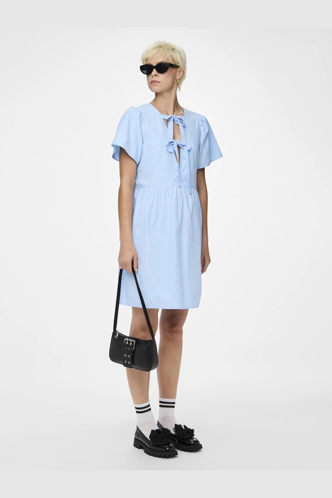 Pieces Pcula Ss O-Neck Reversible Bow Dress 4704158 dutch canal