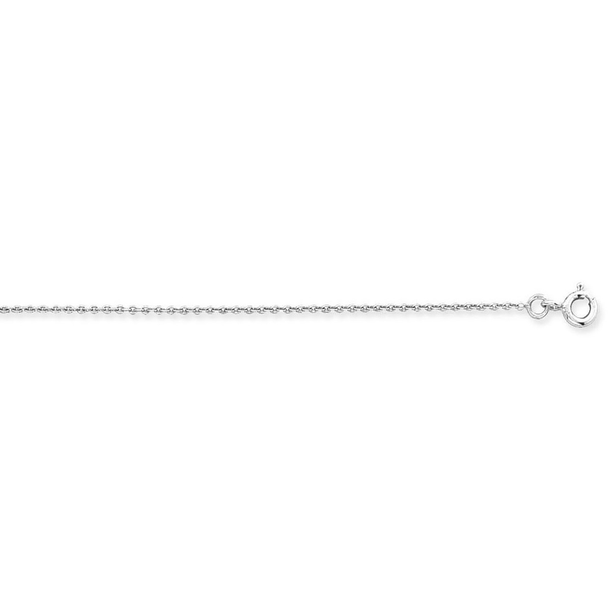 Chaîne or blanc 750/1000 maille forçat 1.4mm