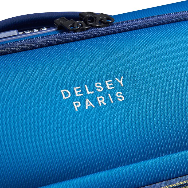 Valise cabine souple Brochant 3 Slim 55 cm Bleu Outremer