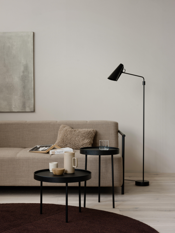 Northern Birdy Swing vloerlamp zwart messing