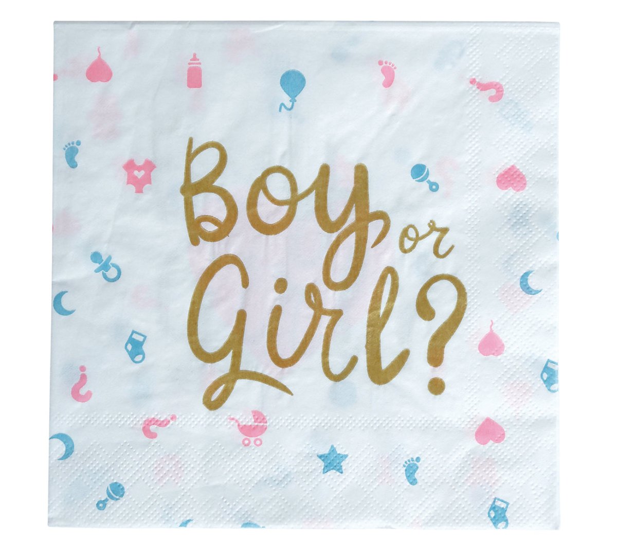 Gender Reveal Servetten 33cm 12st