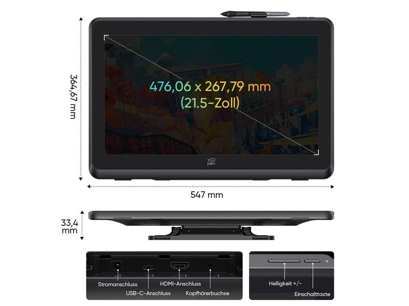 XP-PEN Grafiktablet Artist 22 Plus 21.5