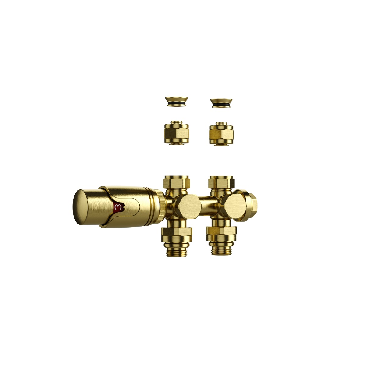 Sanigoods thermostatische radiatorkraan recht 1/2