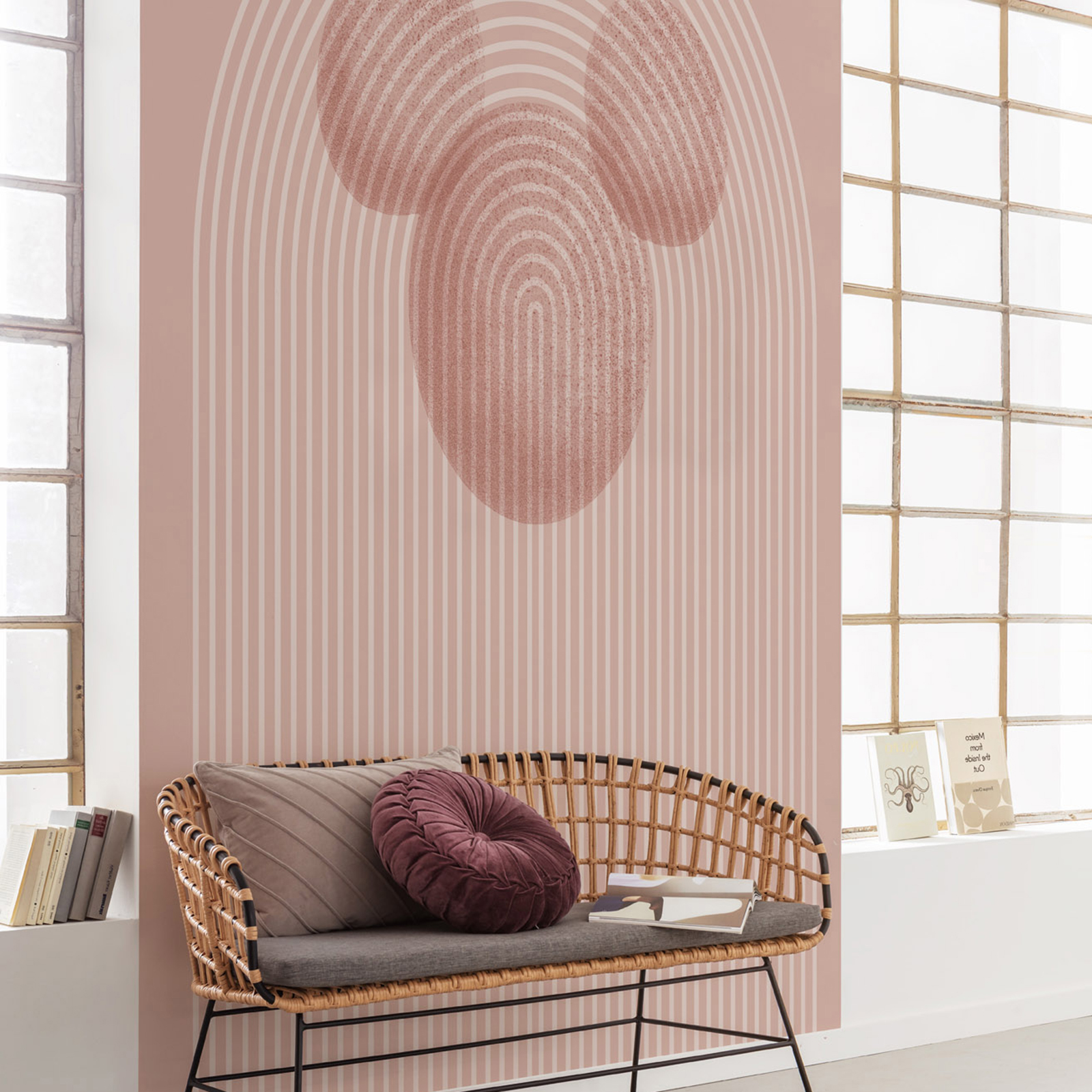 Vlies-Fototapete MICKEY ARC - rosa - 250x280 cm