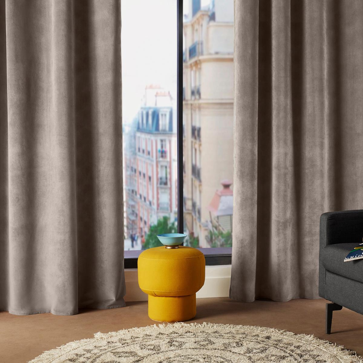 RIDEAU LILOU TAUPE 140X260CM