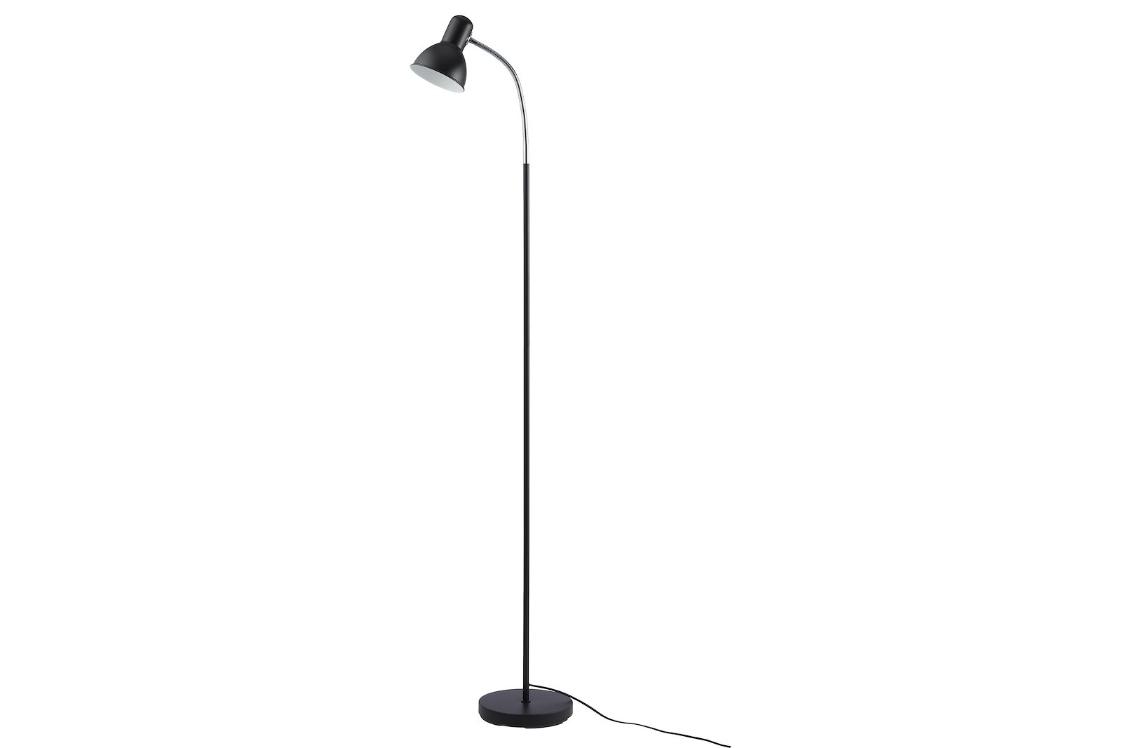 Aina gulvlampe Matt sort Med 180cm ledning og bryter E27 max 18W, anbefaler bruk av LED pære 5W