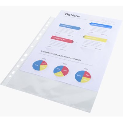 Exacompta - 100 Pochettes perforées - A4 - PP lisses - cristal 6/100E