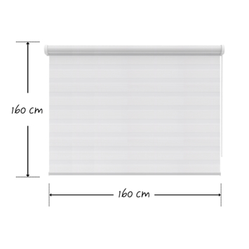 KARWEI duo rolgordijn lichtdoorlatend wit (kleurnr. 4500) 160x160 cm (bxh)
