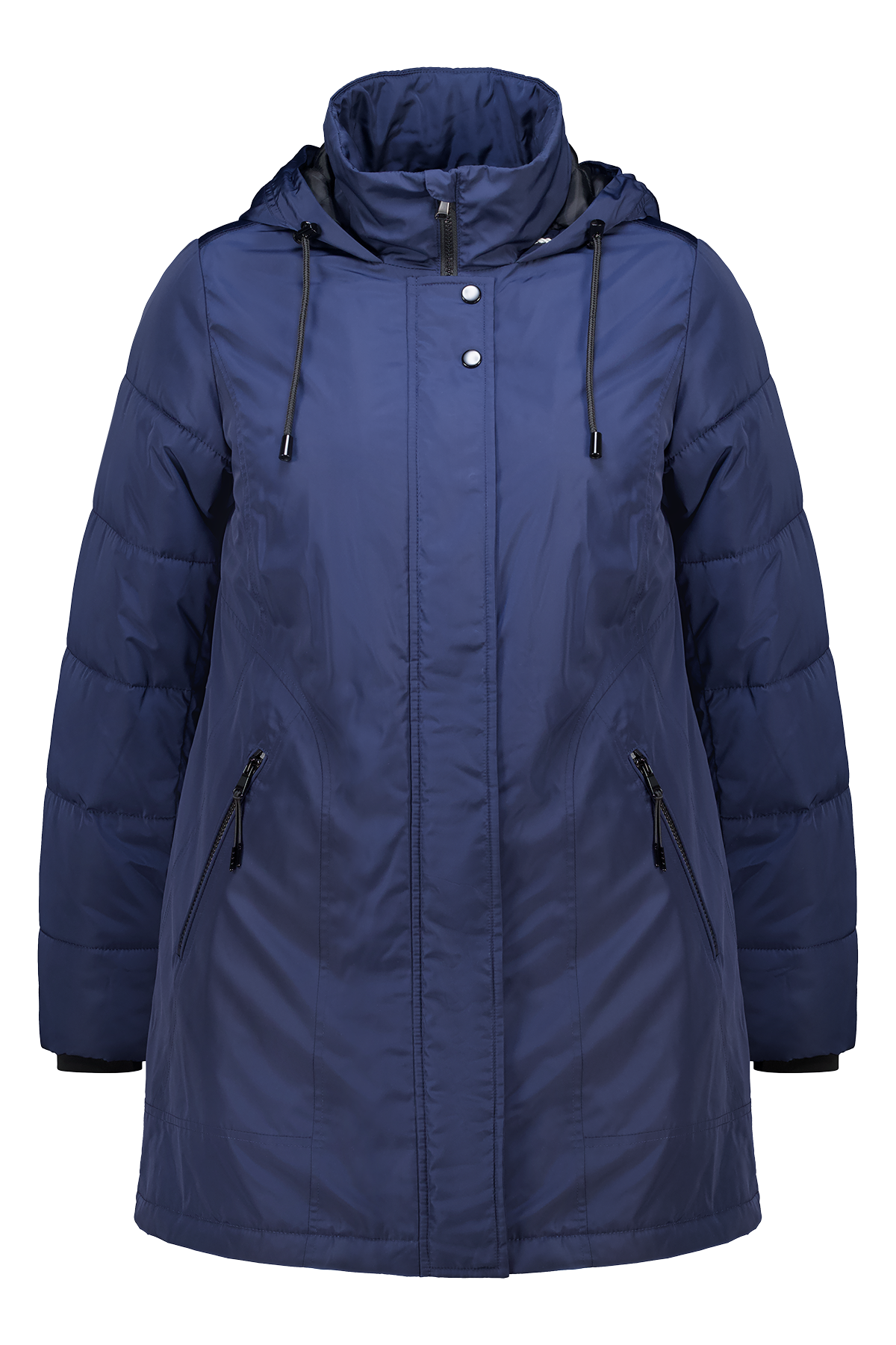 Jas met ritssluiting en capuchon Navy blauw