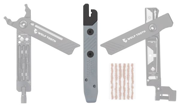 Multi-Outil Wolf Tooth 8-Bit Tire Lever   Rim Dent Remover (2 Fonctions) Noir