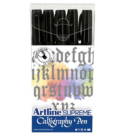 Artline Tuschen - Supreme Kalligraphiestift - 5 st. - Schwarz