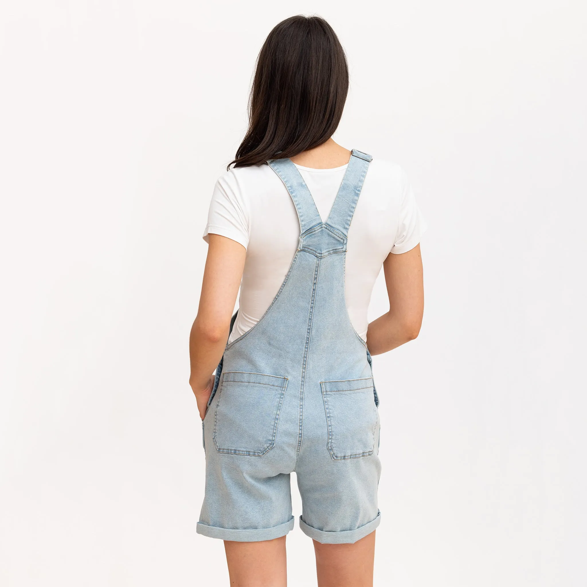 Bella Maternité Salopette Short Denim