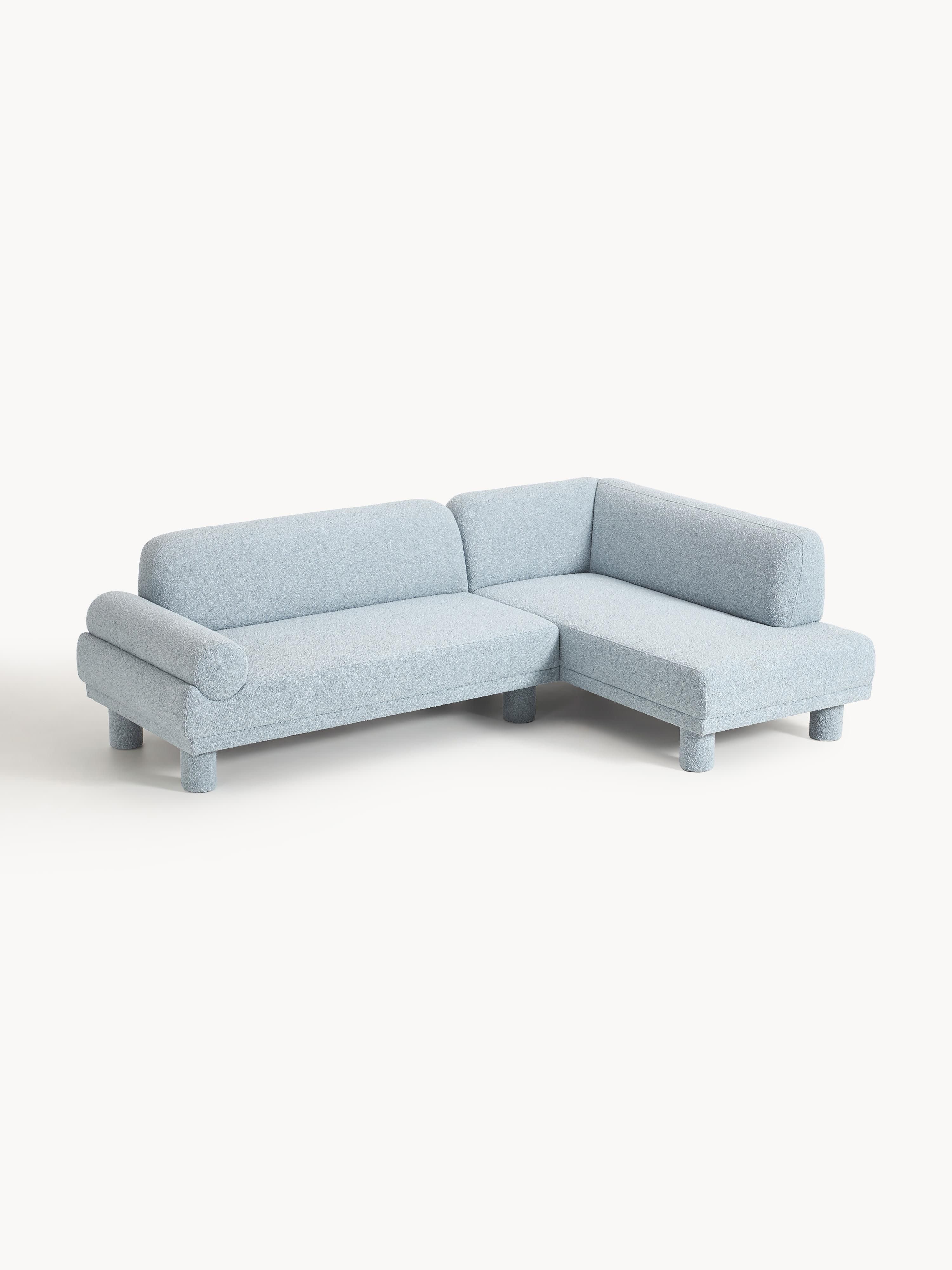 Bouclé hoekbank Lilo